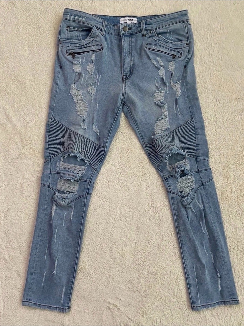 Men’s Distressed Jeans, Fashion Nova, Size 36
